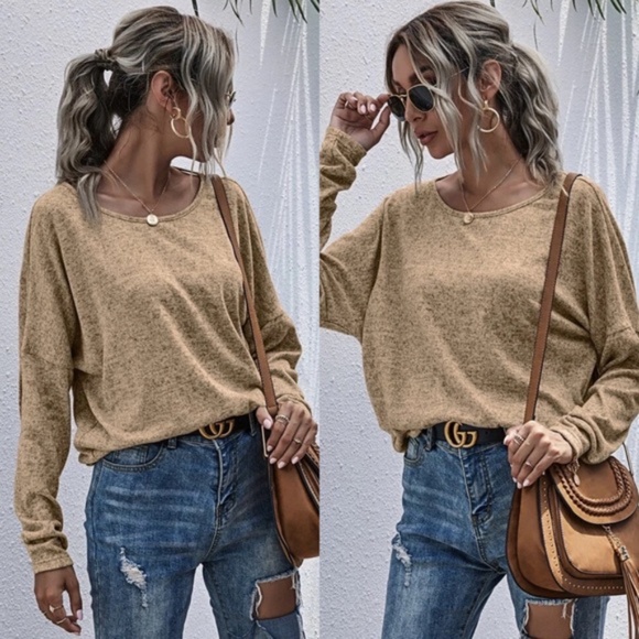 Red Open back twist detail long sleeve top - Picture 6 of 14